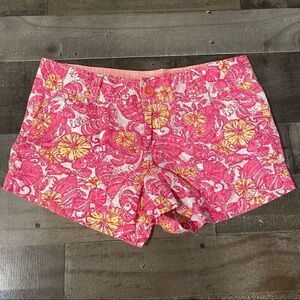 Iilly Pulitzer shorts pink floral size 0